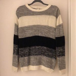 Black, white, and grey sweater